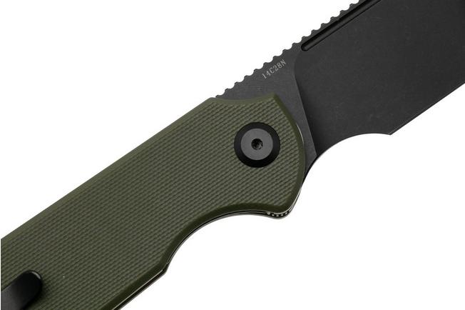 Afbeelding voor Eutektik Binary BIN-OGBW-R Blackwashed 14C28N, OD Green G10, zakmes