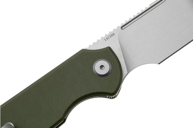 Afbeelding voor Eutektik Binary BIN-OGSW-R Stonewashed 14C28N, OD Green G10, zakmes