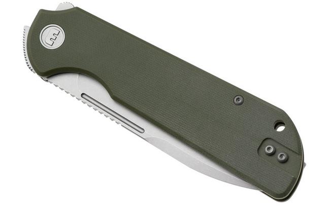 Afbeelding voor Eutektik Binary BIN-OGSW-R Stonewashed 14C28N, OD Green G10, zakmes