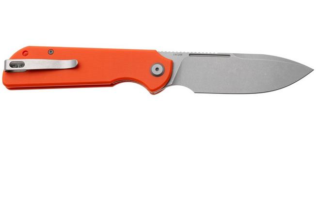 Afbeelding voor Eutektik Binary BIN-OSW-R Stonewashed 14C28N, Orange G10, zakmes
