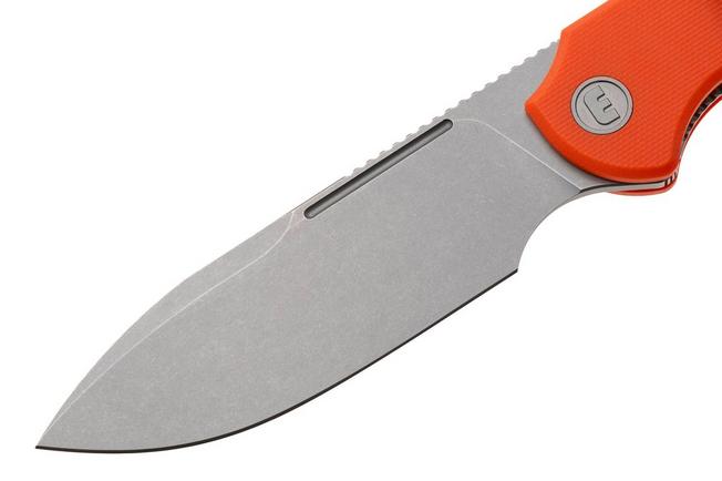Afbeelding voor Eutektik Binary BIN-OSW-R Stonewashed 14C28N, Orange G10, zakmes