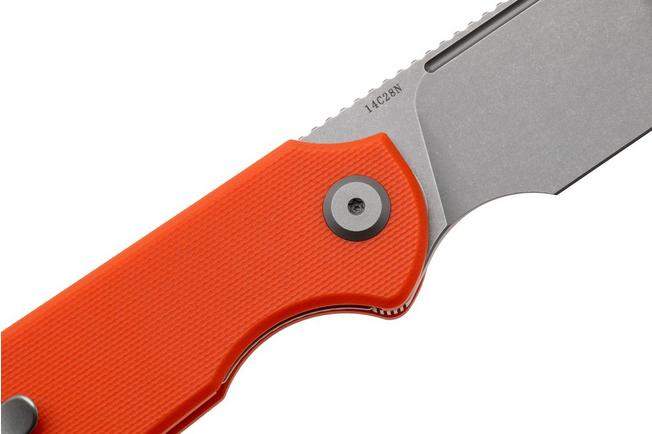 Afbeelding voor Eutektik Binary BIN-OSW-R Stonewashed 14C28N, Orange G10, zakmes