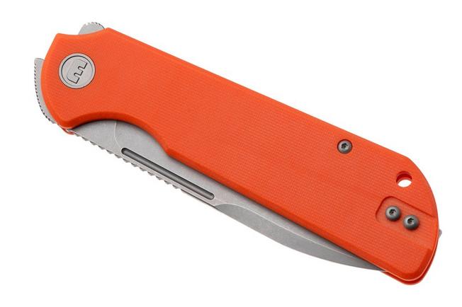 Afbeelding voor Eutektik Binary BIN-OSW-R Stonewashed 14C28N, Orange G10, zakmes