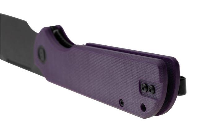 Afbeelding voor Eutektik Binary BIN-PBW-L Blackwashed 14C28N, Purple G10, linkshandig zakmes