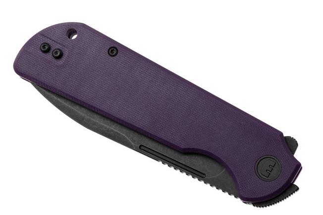 Afbeelding voor Eutektik Binary BIN-PBW-L Blackwashed 14C28N, Purple G10, linkshandig zakmes