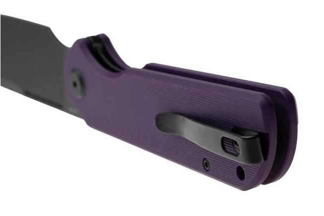 Afbeelding voor Eutektik Binary BIN-PBW-R Blackwashed 14C28N, Purple G10, zakmes