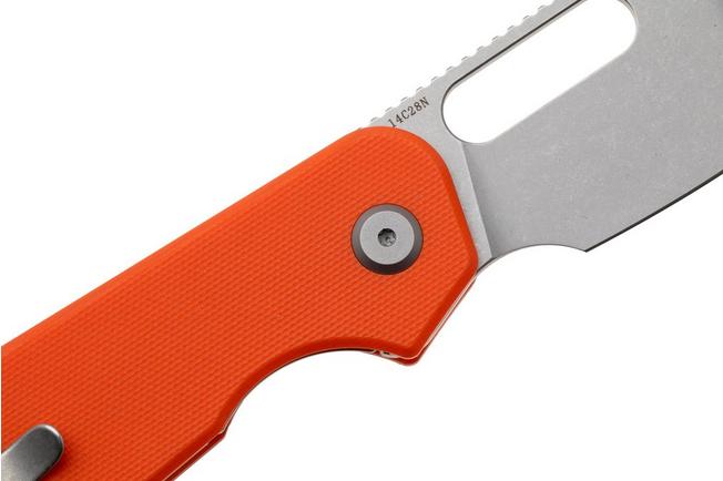Afbeelding voor Eutektik EFD EFD-OSW-R Stonewashed 14C28N, Orange G10, zakmes