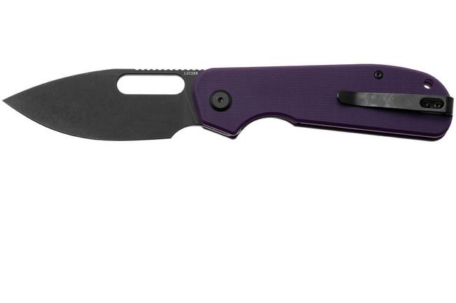 Afbeelding voor Eutektik EFD EFD-PBW-L Blackwashed 14C28N, Purple G10, linkshandig zakmes