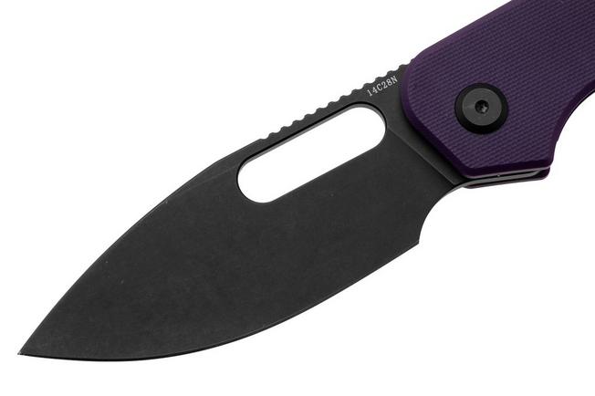 Afbeelding voor Eutektik EFD EFD-PBW-L Blackwashed 14C28N, Purple G10, linkshandig zakmes