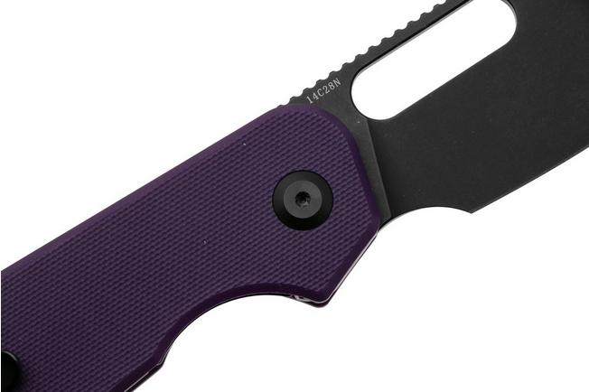 Afbeelding voor Eutektik EFD EFD-PBW-R Blackwashed 14C28N, Purple G10, zakmes