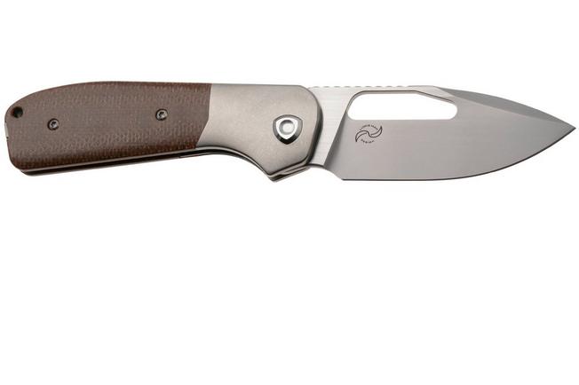Imagen para Liong Mah Field Duty 3.5 Bead Blasted S90V, Burlap Micarta Titanium, navaja