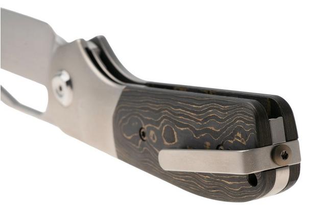 Image pour Liong Mah Field Duty 3.5 Satin S90V, Gold Camo Carbonfiber Titanium, couteau de poche