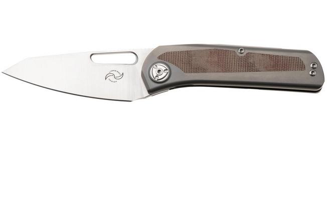 Image for Liong Mah KUF V2 Kitchen Utility Folder, Brown Canvas Micarta pocket knife