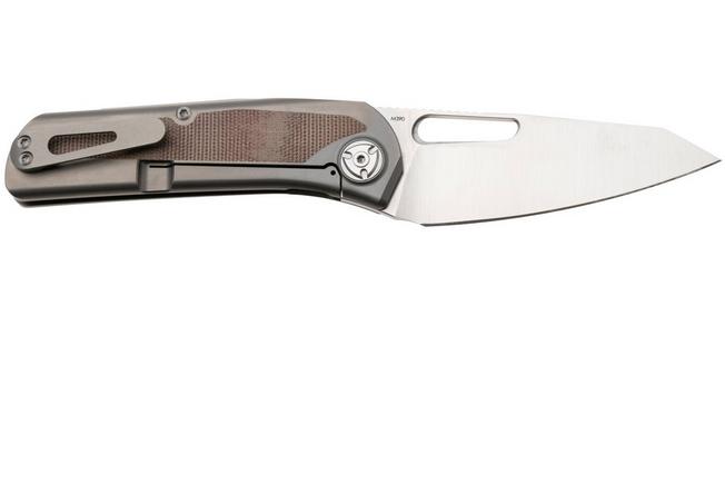 Image for Liong Mah KUF V2 Kitchen Utility Folder, Brown Canvas Micarta pocket knife