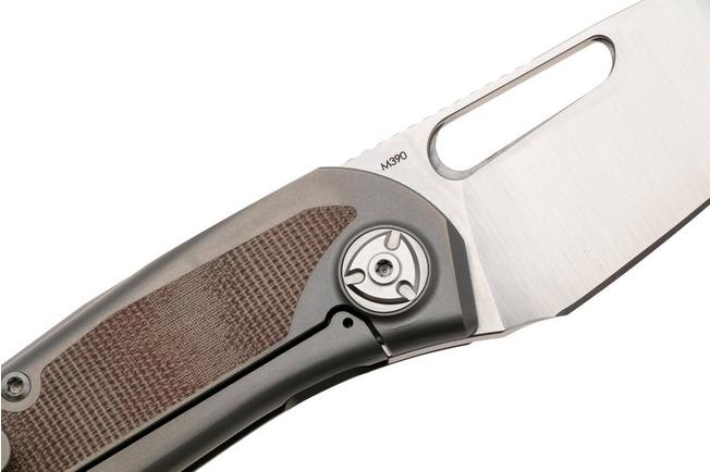 Image for Liong Mah KUF V2 Kitchen Utility Folder, Brown Canvas Micarta pocket knife