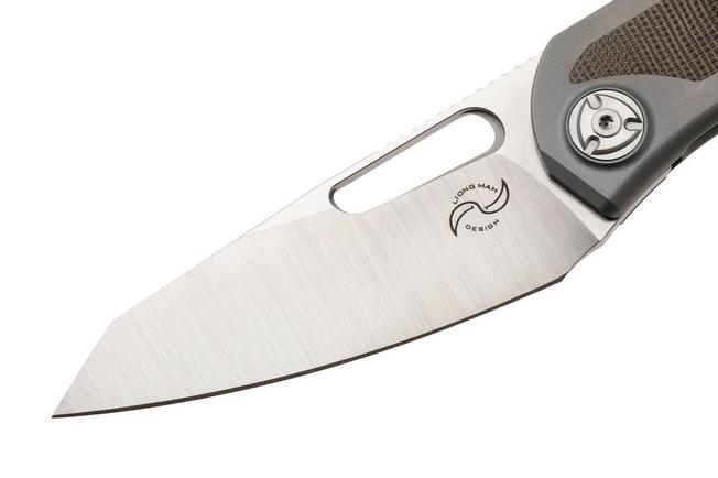 Obraz dla Nóż składany Liong Mah KUF V2 Kitchen Utility Folder, Green Canvas Micarta