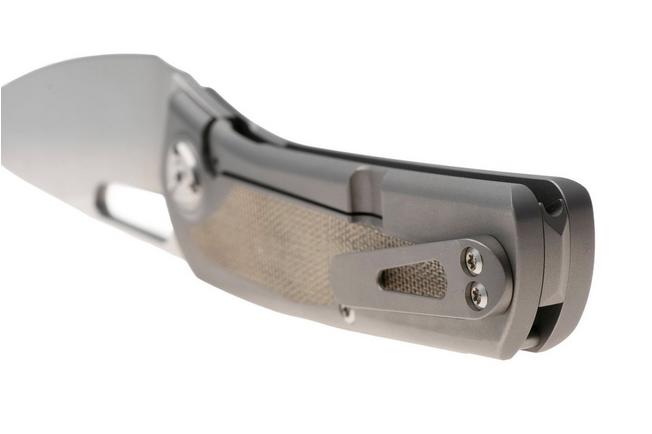 Obraz dla Nóż składany Liong Mah KUF V2 Kitchen Utility Folder, Green Canvas Micarta