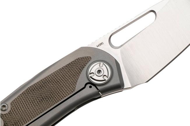 Obraz dla Nóż składany Liong Mah KUF V2 Kitchen Utility Folder, Green Canvas Micarta