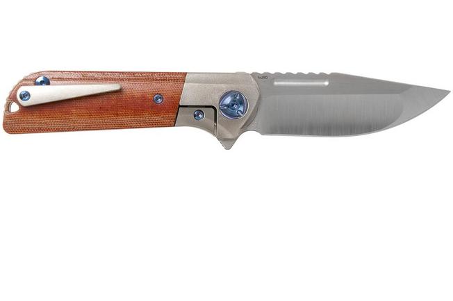 Imagen para Liong Mah Lanny, Brown Canvas Micarta, Satin M390 navaja