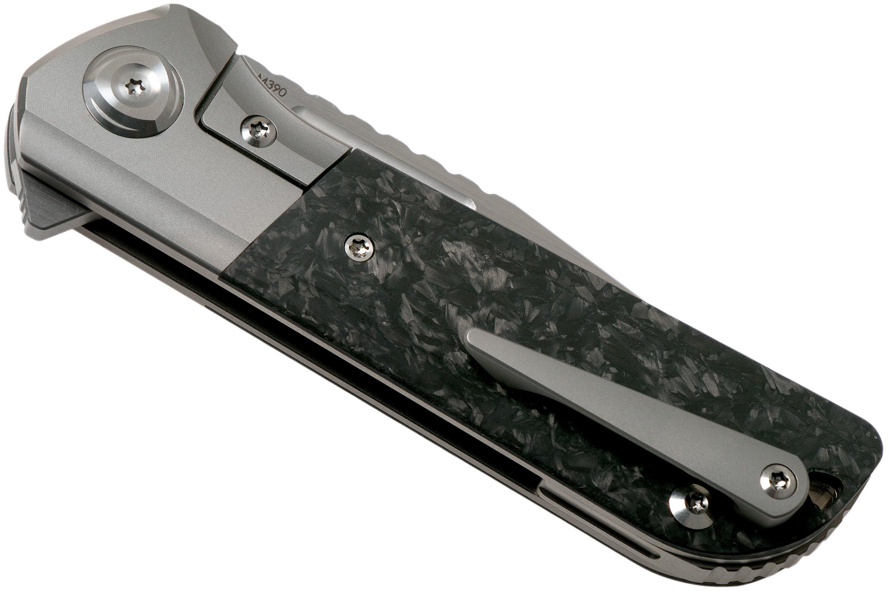 Liong Mah Lanny V2, Marble Carbon Fibre, Satin M390 pocket knife ...