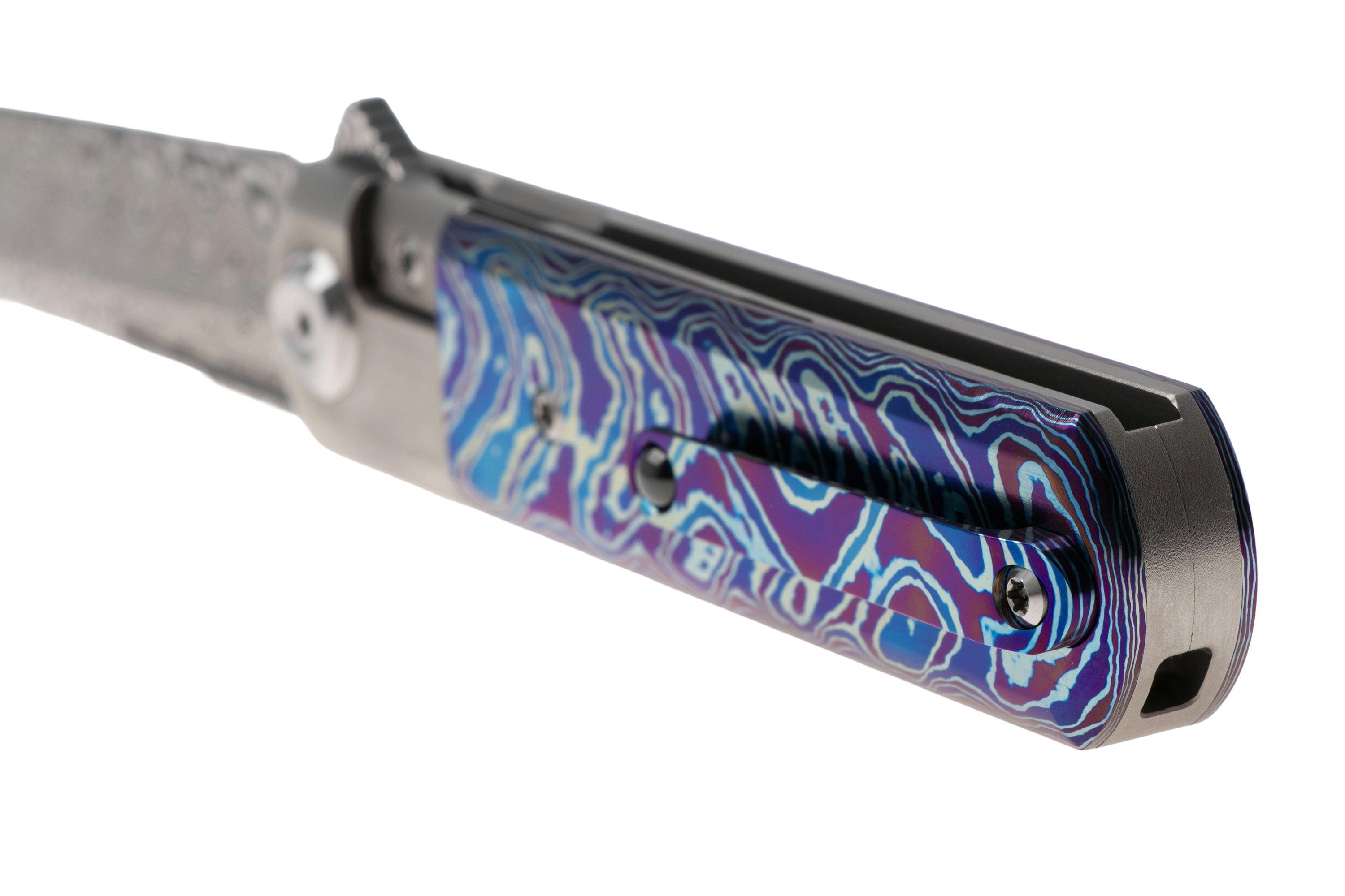 Liong Mah Tanto One, Damasteel, Titanium MokuTi Inlay, pocket knife ...