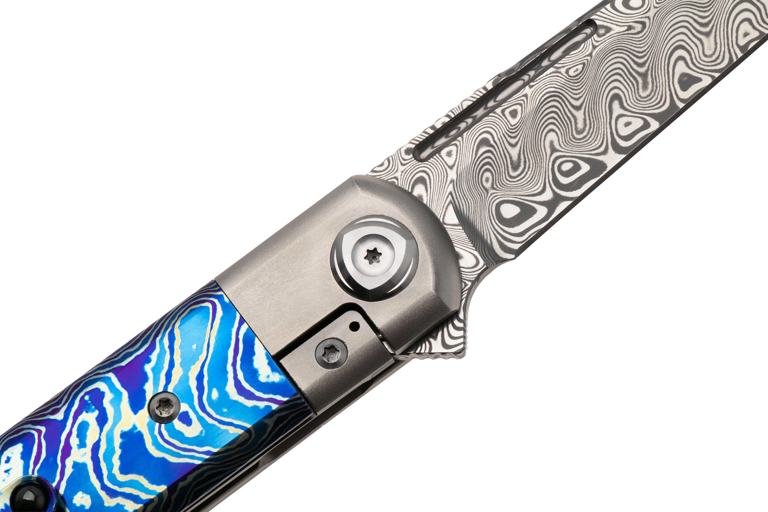 Liong Mah Tanto One, Damasteel, Titanium MokuTi Inlay, pocket knife ...
