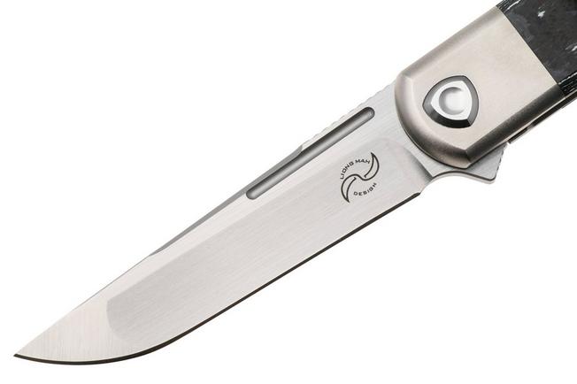 Image for Liong Mah Tanto One, Satin M390, White Storm Carbonfiber Titanium, pocket knife