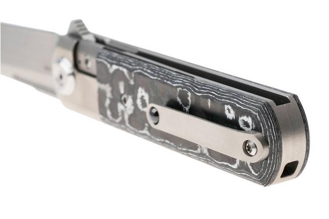 Image for Liong Mah Tanto One, Satin M390, White Storm Carbonfiber Titanium, pocket knife