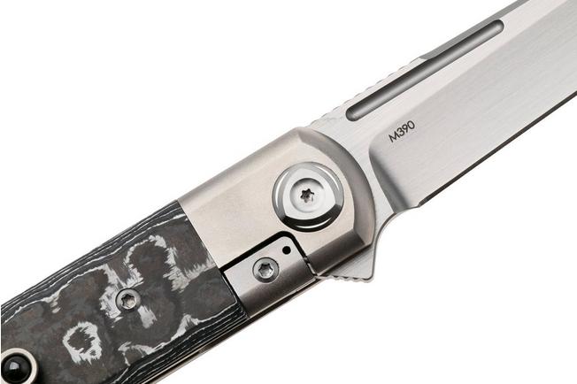 Image for Liong Mah Tanto One, Satin M390, White Storm Carbonfiber Titanium, pocket knife