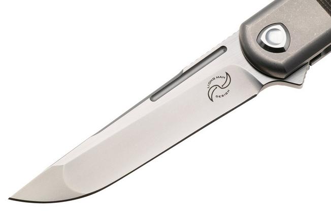 Image for Liong Mah Tanto One, Bead Blasted M390, Green Micarta Titanium, pocket knife