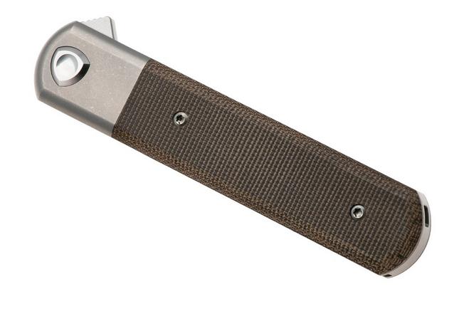 Image for Liong Mah Tanto One, Bead Blasted M390, Green Micarta Titanium, pocket knife