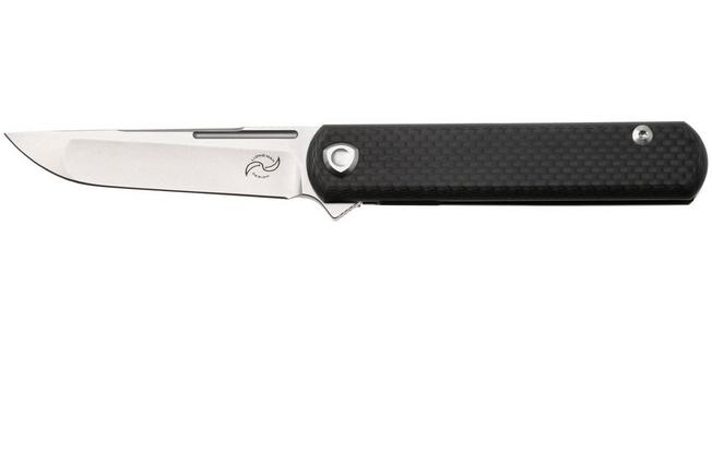 Image for Liong Mah Tanto One, Stonewashed M390, Half Carbonfiber Titanium, pocket knife