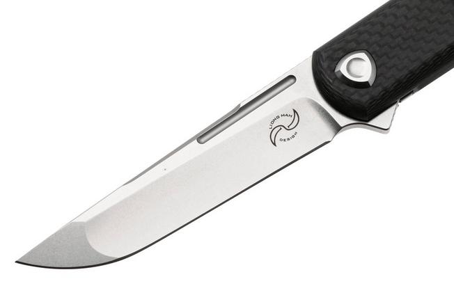 Image for Liong Mah Tanto One, Stonewashed M390, Half Carbonfiber Titanium, pocket knife