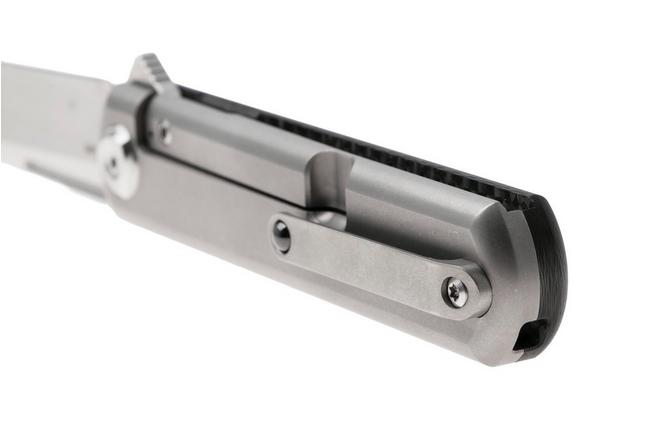 Image for Liong Mah Tanto One, Stonewashed M390, Half Carbonfiber Titanium, pocket knife