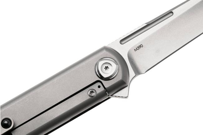 Image for Liong Mah Tanto One, Stonewashed M390, Half Carbonfiber Titanium, pocket knife