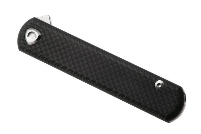 Image for Liong Mah Tanto One, Stonewashed M390, Half Carbonfiber Titanium, pocket knife