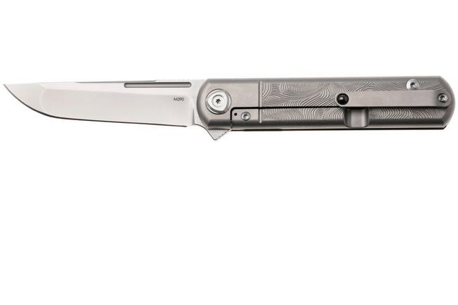 Obraz dla Nóż składany Liong Mah Tanto One, Bead Blasted M390, Sculpted Titanium, leworęczny