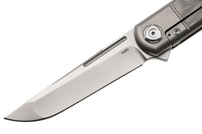 Obraz dla Nóż składany Liong Mah Tanto One, Bead Blasted M390, Sculpted Titanium, leworęczny