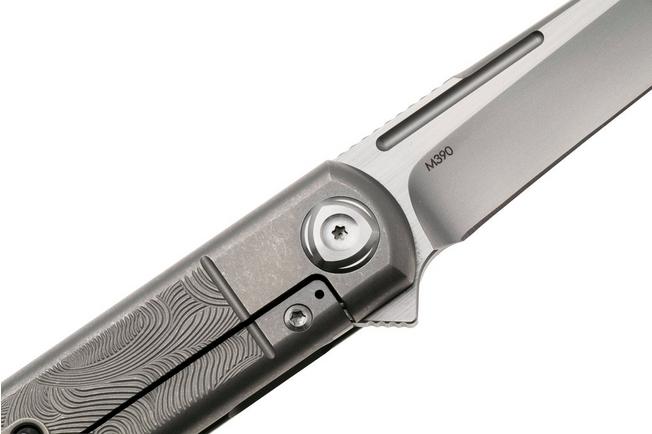 Imagen para Liong Mah Tanto One, Bead Blasted M390, Sculpted Titanium, navaja