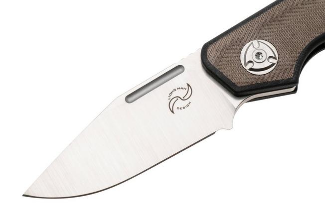 Obraz dla Nóż składany Liong Mah Traveller Clippoint Green Canvas Micarta