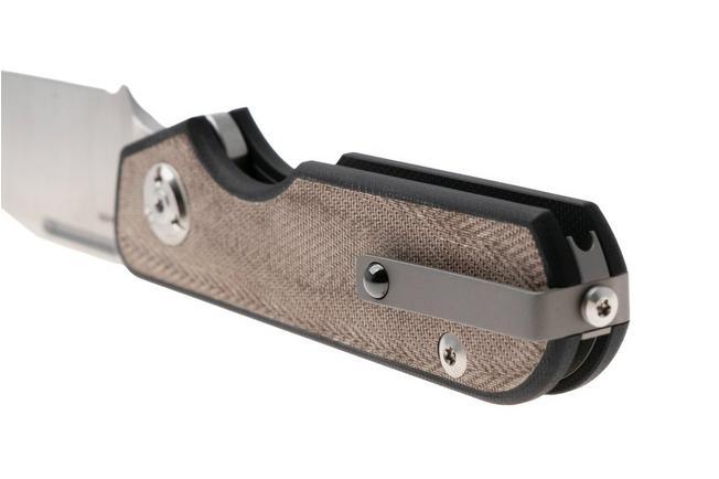 Obraz dla Nóż składany Liong Mah Traveller Clippoint Green Canvas Micarta