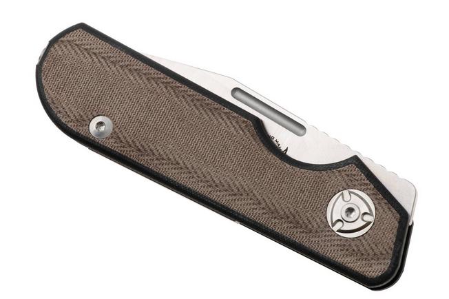 Obraz dla Nóż składany Liong Mah Traveller Clippoint Green Canvas Micarta