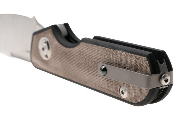 Afbeelding voor Liong Mah Traveller Sheepfoot Green Canvas Micarta zakmes