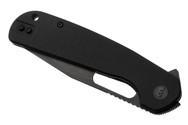 Afbeelding voor Eutektik Trinity TRI-BBW-L Blackwashed 14C28N, Black G10, linkshandig zakmes