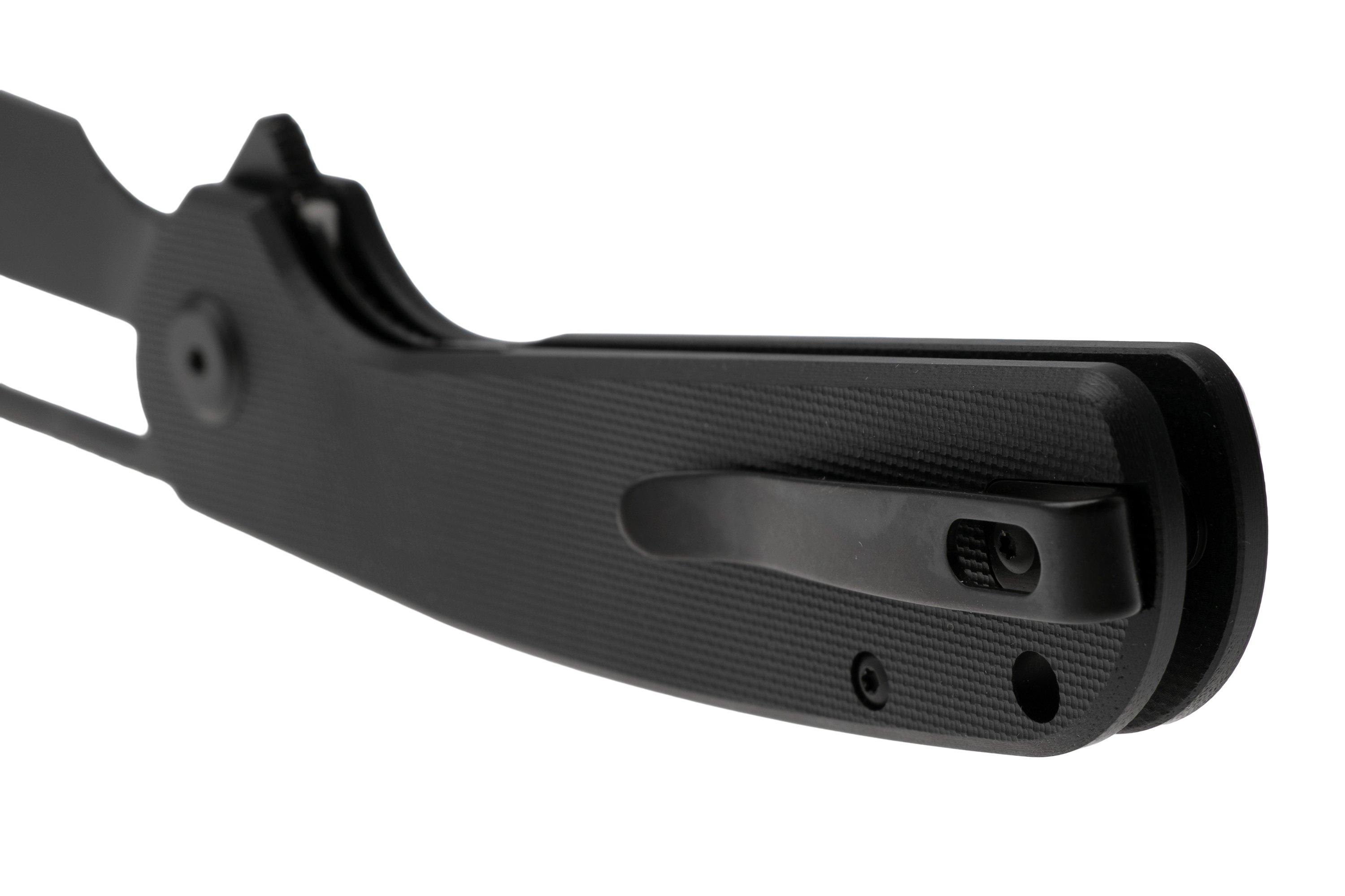 Eutektik Trinity TRI-BBW-R Blackwashed 14C28N, Black G10, pocket knife ...