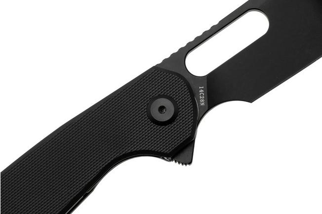 Afbeelding voor Eutektik Trinity TRI-BBW-R Blackwashed 14C28N, Black G10, zakmes