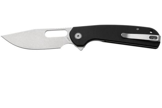 Afbeelding voor Eutektik Trinity TRI-BSW-L Stonewashed 14C28N, Black G10, linkshandig zakmes