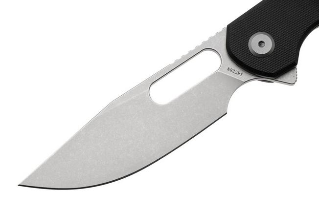 Afbeelding voor Eutektik Trinity TRI-BSW-L Stonewashed 14C28N, Black G10, linkshandig zakmes