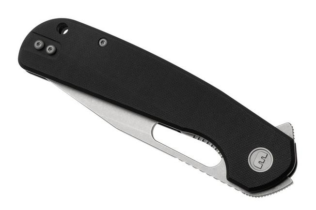 Afbeelding voor Eutektik Trinity TRI-BSW-L Stonewashed 14C28N, Black G10, linkshandig zakmes