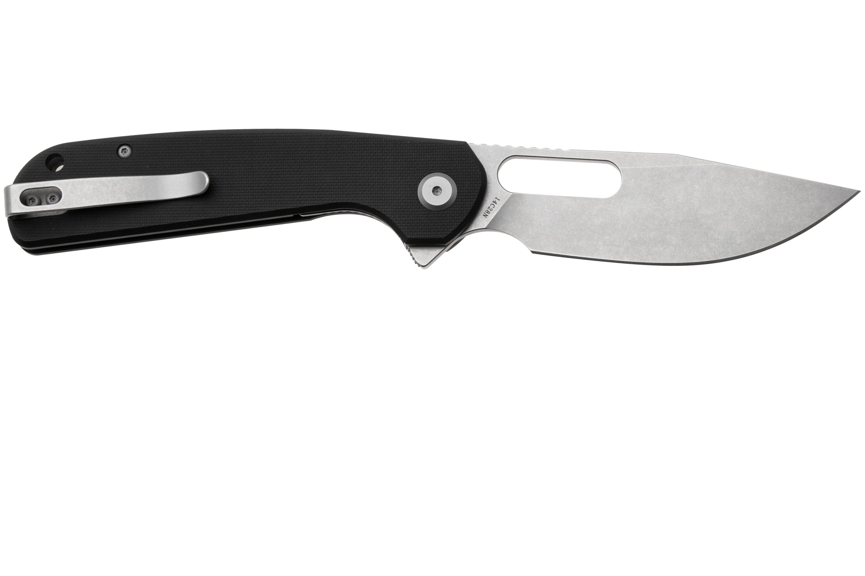 Eutektik Trinity TRI-BSW-R Stonewashed 14C28N, Black G10, pocket knife ...